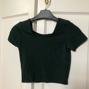 Green American apparel crop top